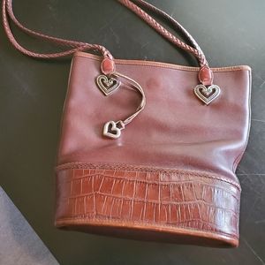 Brighton brown leather tote